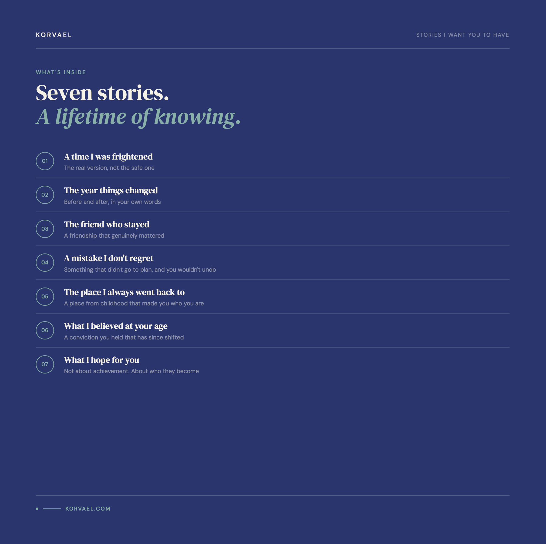 Stories I Want You to Have